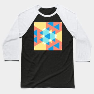 Kaleidoscope of Colorful Triangles Baseball T-Shirt